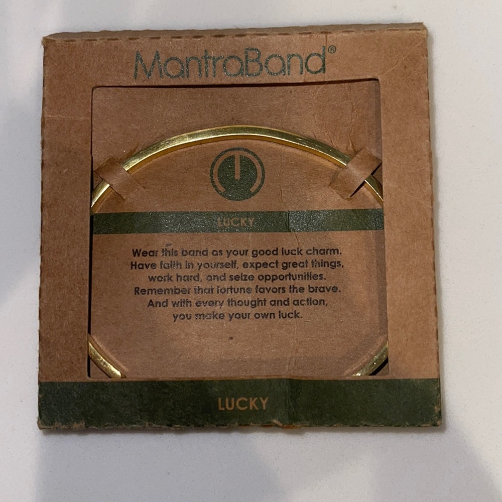 Brand new never opened ‘LUCKY’ mantra band bracelet.